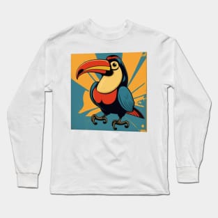 vintage bird illustration Long Sleeve T-Shirt